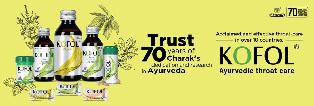 KOFOL- Ayurvedic Throat Care from Charak Pharma having Leadership for past 70-years